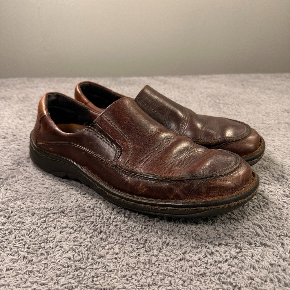 Naot Loafers Mens 45 EU 12 US Brown Leather Slip On Driving Shoes Casual Moc Toe